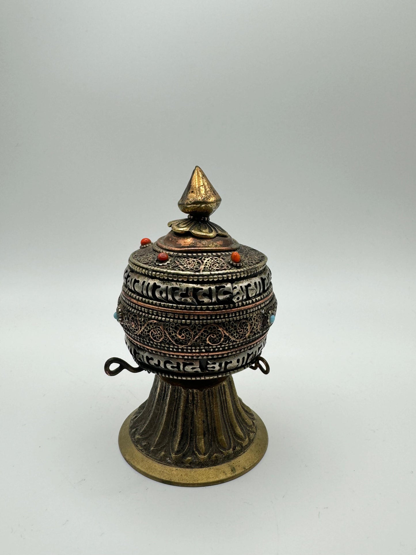 Antique Tibetan Table Buddhist Prayer Wheel