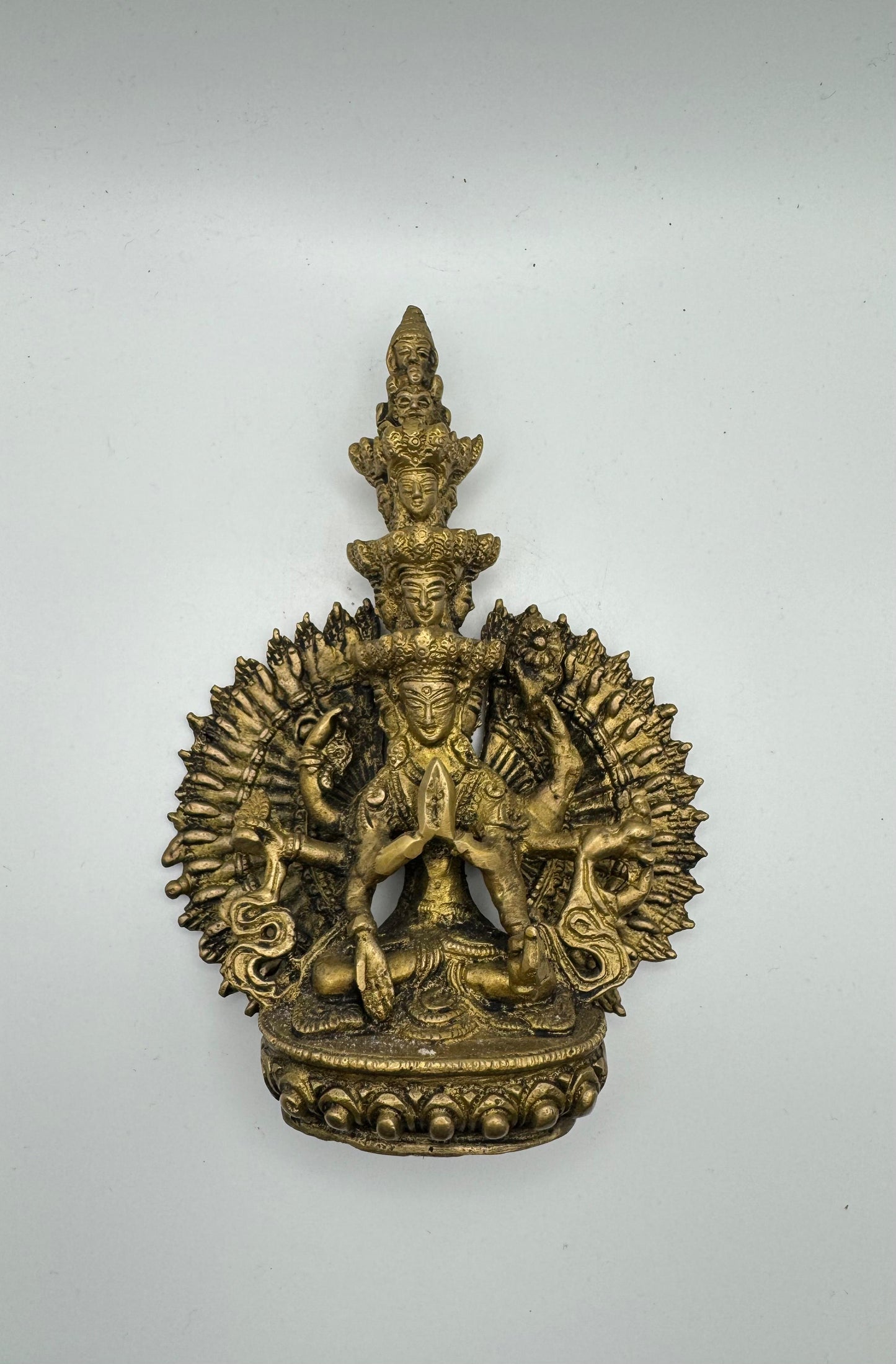 Four-Armed Avalokiteshvara (Tibetan Buddhist Deity) In Brass