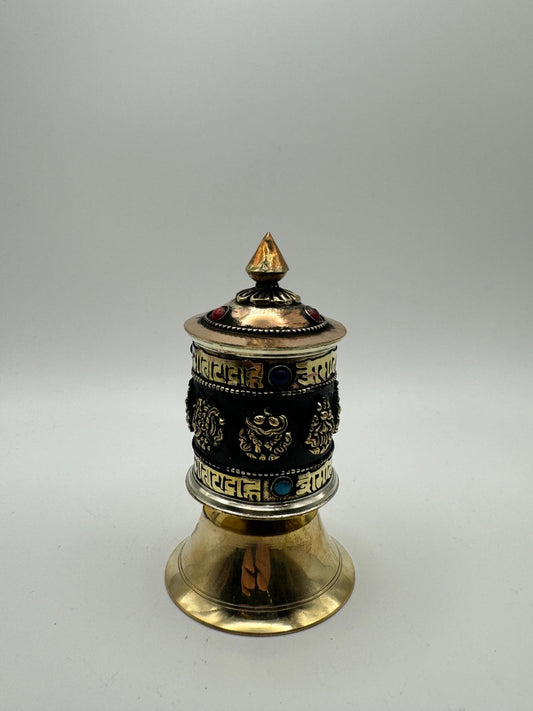 Tibetan Buddhist Handcrafted Spinning Prayer Wheel
