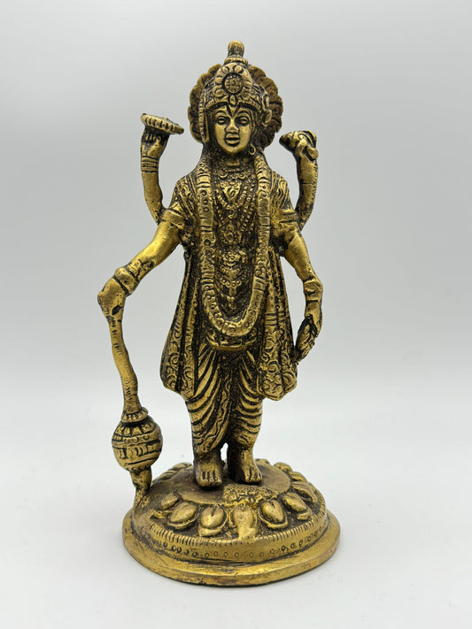 Vishnu Lakshmi Standing Brass Statue