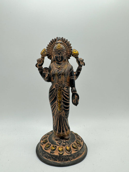 Blessing Goddess Lakshmi Brass Statue